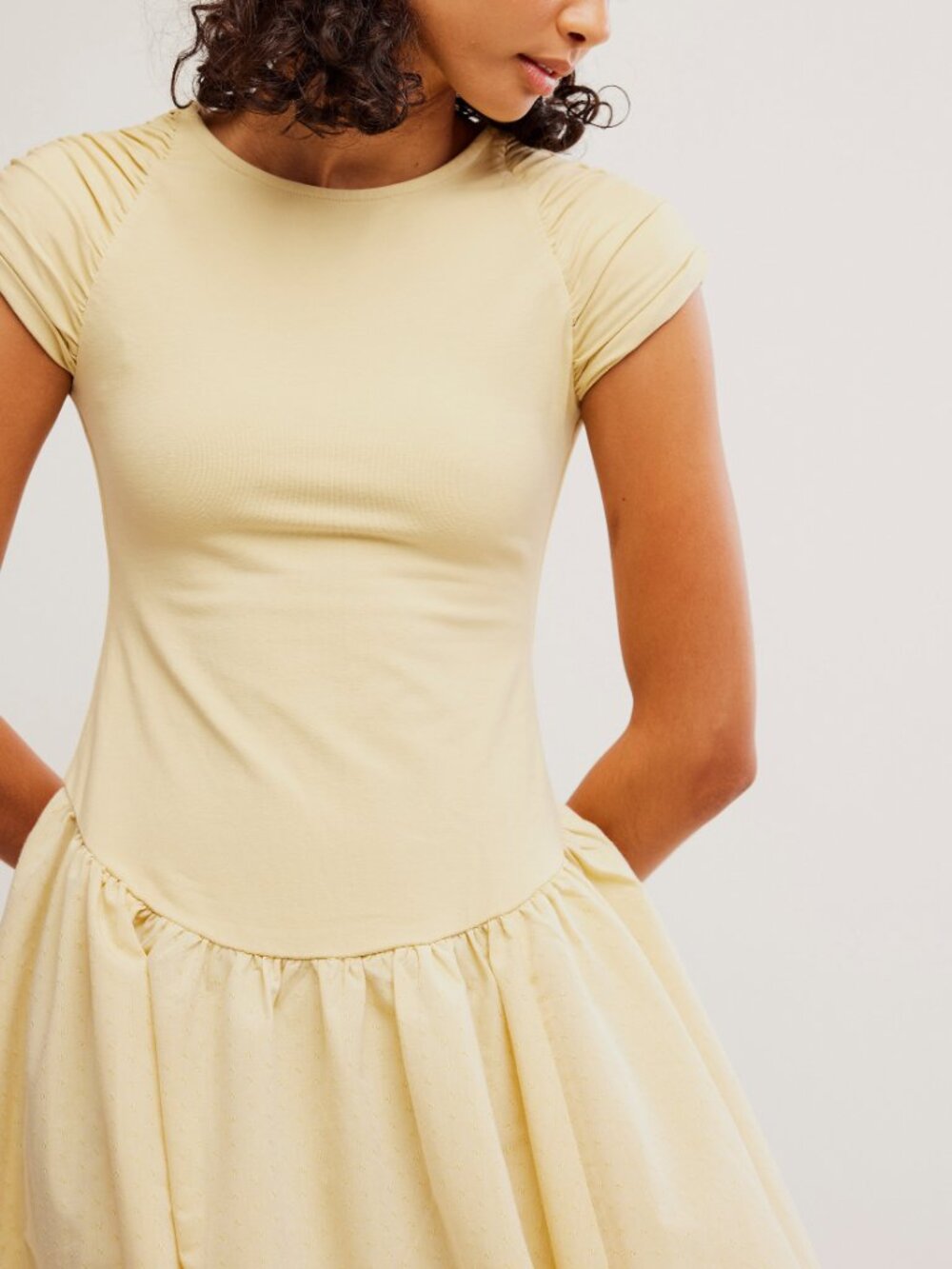 FREE PEOPLE Afternoon Elegance Midi Dress / Khaki Chino - Picture 4 of 8